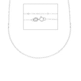 Damen Halskette 18 Karat Gold in Weissgold - MFG019BB